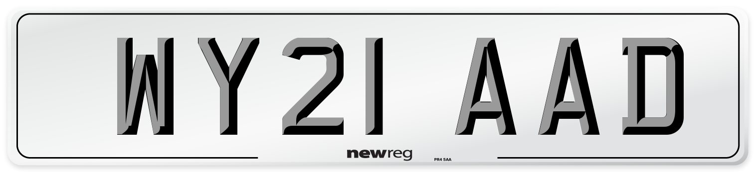 WY21 AAD Number Plate from New Reg